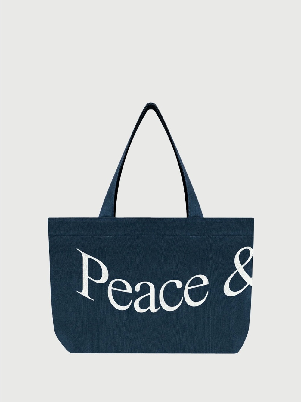 Museum of Peace & Quiet Jumbo Wordmark Tote Navy NWT